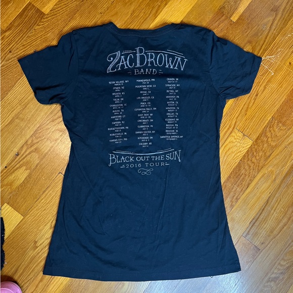 Zac Brown Band Southern Ground 2016 Concert Tour Black Tee Shirt Size Large - Picture 2 of 3